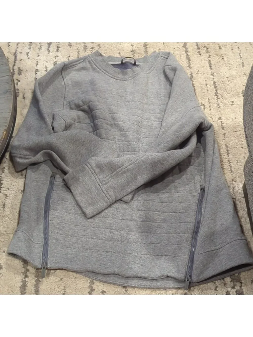 Lululemon Fleece Be True Crew Heathered Medium Grey